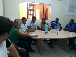Reunião Sindicop-MS, assessoria jurídica e haitianos.