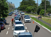 Segunda carreata Fora Bolsonaro aconteceu neste sábado em Campo Grande