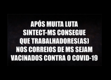 SINTECT-MS consegue que trabalhadores (as) nos Correios de MS sejam vacinados