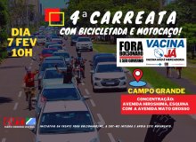 Confirmada 4ª Carreata, com bicicletada e motocaço Fora Bolsonaro em Campo Grande